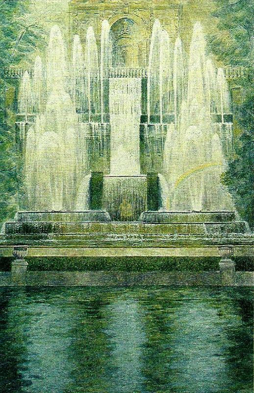 piero ligorio neptunbrunnen i parken Spain oil painting art